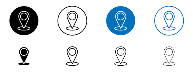 Navigation pin icon in vector format