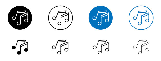 Music note icon in vector format