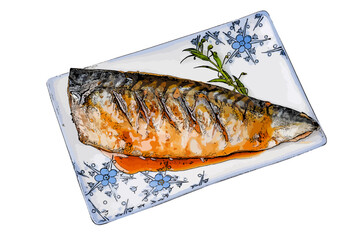 grilled salmon steak