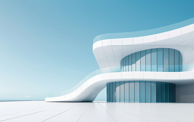 Minimalist modern architecture and spatial structure