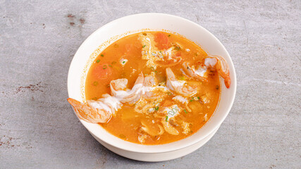 Soup bowl top view