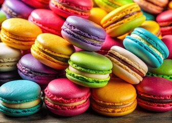 Bright macaron clip art collection ideal for creative projects, showcasing delicious dessert illustrations that enhance your art and bring sweetness to your designs.