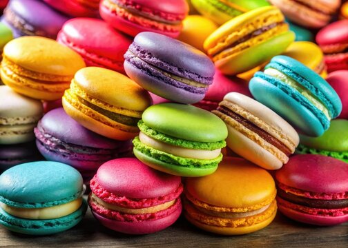 Bright macaron clip art collection ideal for creative projects, showcasing delicious dessert illustrations that enhance your art and bring sweetness to your designs.