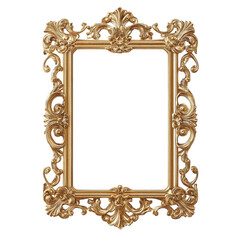 Ornate Gold Frame: A classic, elegant, and ornate gold picture frame, perfect for adding a touch of luxury to your photos or artwork.  