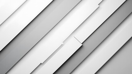 Obraz premium Minimalist abstract background with overlapping grey and white geometric shapes forming a clean, modern design.