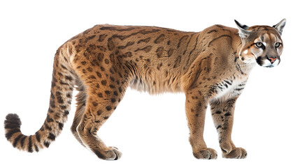 Obraz premium Cougar isolated on transparent background, PNG