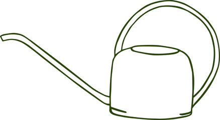 Obraz premium Outline hand drawn illustration of a watering can
