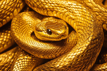 Golden Snake in Natural Habitat