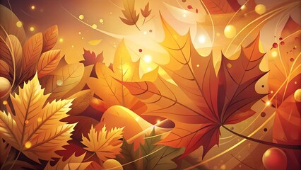 Autumn leaves background  in warm tones