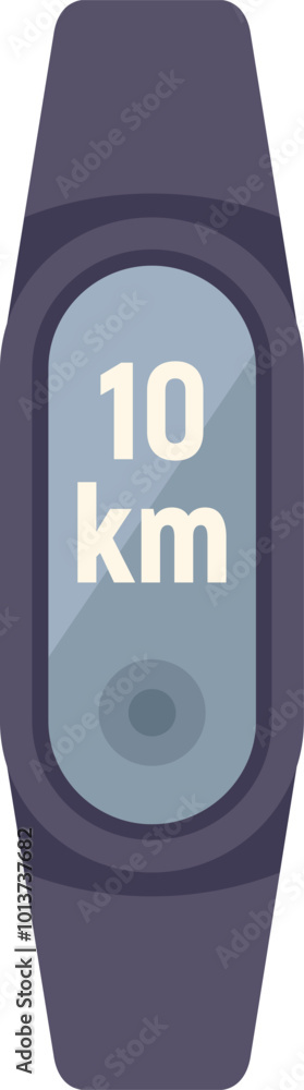 Aufkleber fitness tracker is displaying distance walked using a mobile app