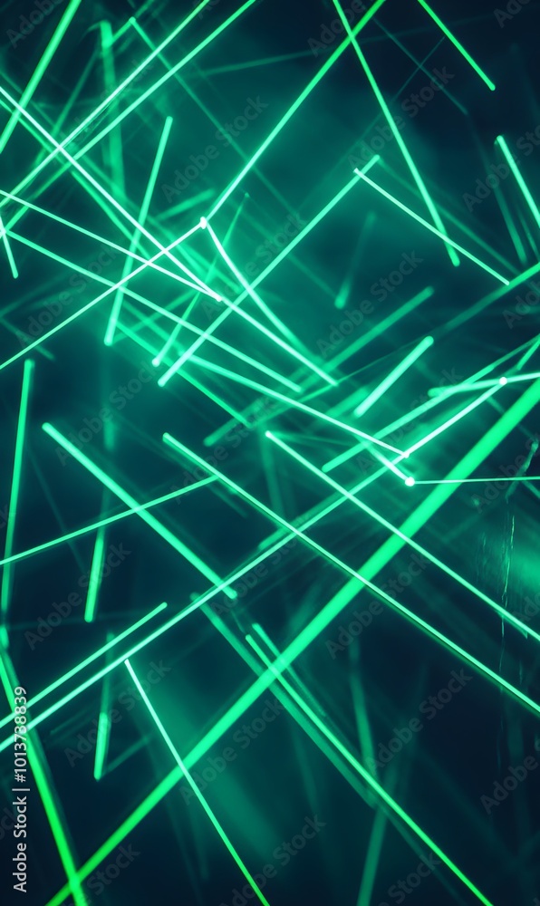 Poster 1. **neon vibes:** create an image of a dark background illuminated by vibrant green fluorescent neo