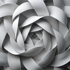 Obraz premium Abstract White Ribbon Pattern