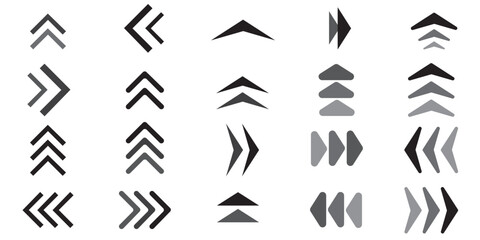 swipe up icon set , arrow icon , vector illustration on a white background 