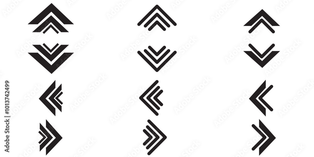 Poster swipe up icon vector symbol, scrolling arrow, swipe arrow vector , black arrows