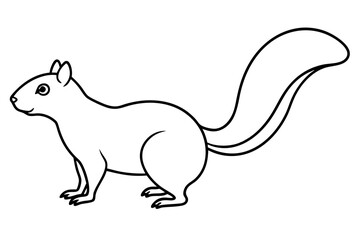 Ground Squirrel Standing Proudly Illustrated in a Vector Style Amidst Lush Greenery
