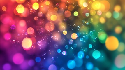 Colorful Bokeh Lights on Background. Party, Holiday, Festival.