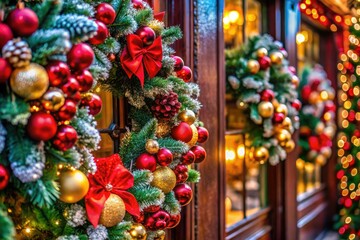 Festive Closed for the Holidays Clipart with Decorative Elements and Seasonal Themes for Greetings