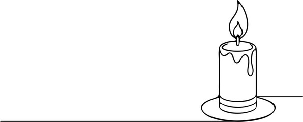 simple candlestick outline vector 