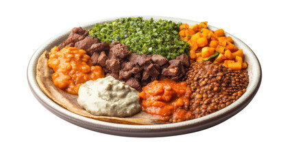 Delicious Healthy Plate of Mixed Nigerian Cuisine