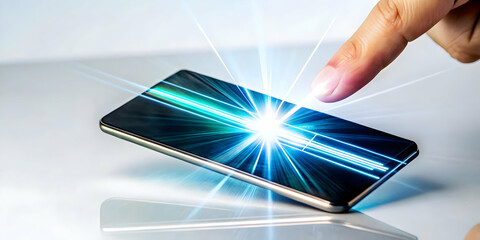 Glossy Background of Glowing Credit Card Swipe for Cyber Monday Shopping Concept - Sleek Financial Online Purchase Design, Close-Up Photography