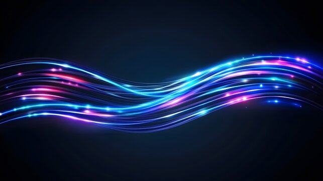 Fiber optic cable technology vector design, highlighting internet speed, network connection, and telecommunication