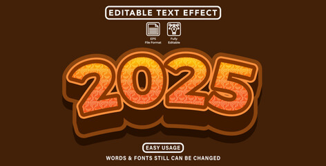 Happy new year 2025 text effect style