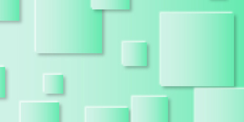 Abstract white rectangle shape geometric line background. abstract seamless modern white and green color technology concept geometric rectangle vector background neomorphism style poster,banner design