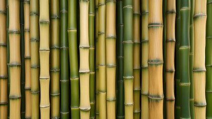Bamboo forest wall texture with natural wood pattern, ideal for zen garden or japanese style decoration