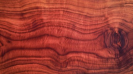 Naklejka premium Close-up of cherry wood texture with rich red colors, showcasing deep, natural grain patterns perfect for elegant decor or furniture design.