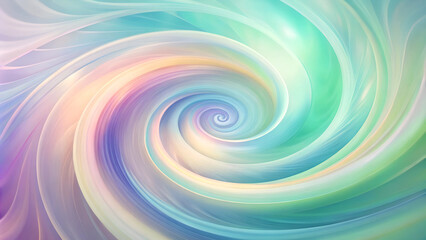 Fototapeta premium Mindfulness background with soft swirls in calming pastel tones, representing peace of mind