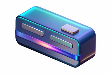 Macro Shot of Futuristic Credit Card with Glowing Edges for Cyber Monday Purchases � Detailed Close-Up Highlighting Sleek Design and Holographic Features