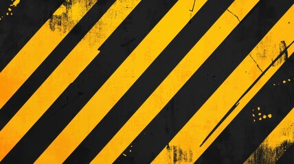 Fototapeta premium Black and yellow diagonal striped line vector on whtie background 