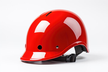 generated illustration of red helmet against white background