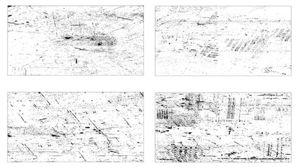 Obraz premium Grunge Urban Backgrounds set. Texture Vector. Dust Overlay Distress Grain ,Simply Place illustration over any Object to Create grungy Effect