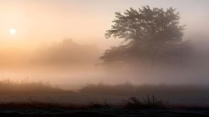 Fototapeta premium morning mist in the forest