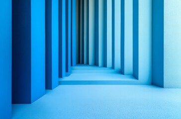 Abstract Blue Architectural Structure