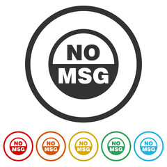 No MSG free icon. Set icons in color circle buttons