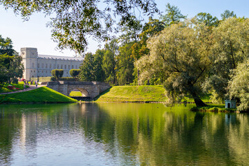 Gatchina, Russia, September 07, 2024: Palace Park of the Gatchina Museum-Reserve