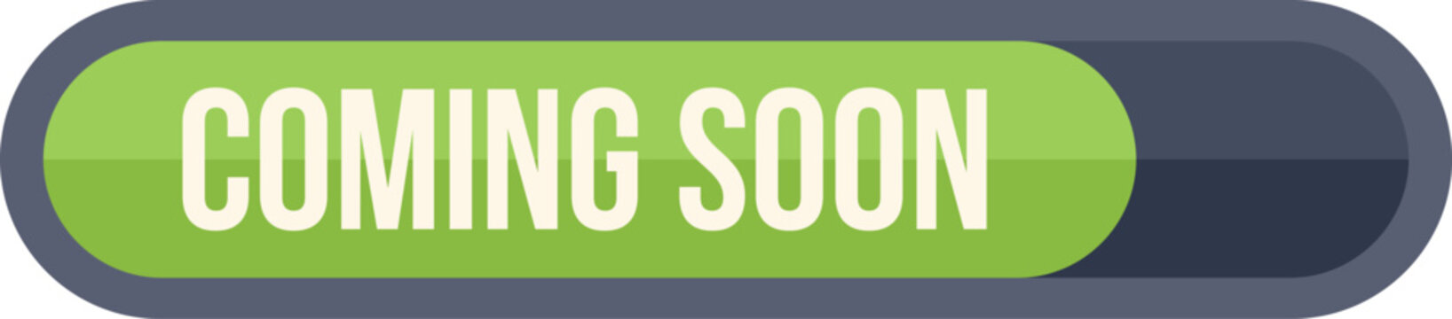 Green loading bar is showing the progress of something that is coming soon