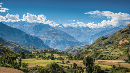Fototapeta premium A breathtaking mountain vista in a lesser-known region, waiting to be discovered by adventurous travelers