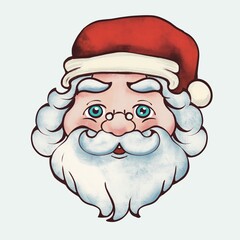 A classic portrait of Santa Claus with his signature red suit, white beard, and warm, joyful expression, embodying the spirit of Christmas.