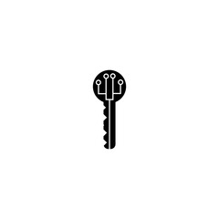 Digital key icon isolated on white background .