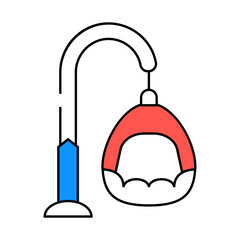 hanging chair design furniture line icon vector. hanging chair design furniture sign. isolated symbol illustration