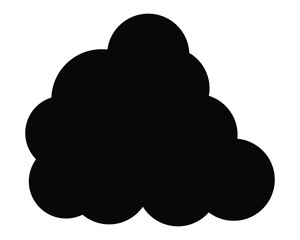 Cloud icon, vector, logo design. Silhouette of cloud icon. Black cloud isolated on white background. Cartoon cloud in a flat design. Vector illustration. EPS 10
