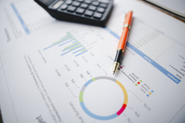 Obraz premium Close-up photo of document Tax and Financial Accounting Company income Finance and tax concepts