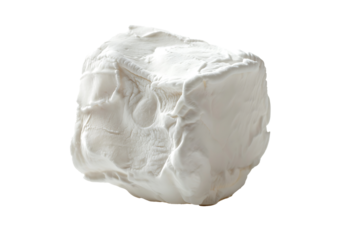 white marshmallow piece isolated on transparent background