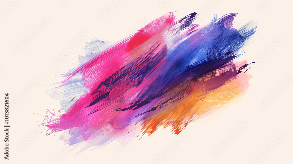 Poster colorful abstract background featuring vibrant brush strokes, creating a dynamic and artistic design