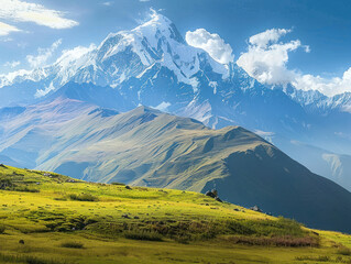 Obraz premium A remote mountain range in a lesser-known destination, offering pristine landscapes and endless vistas
