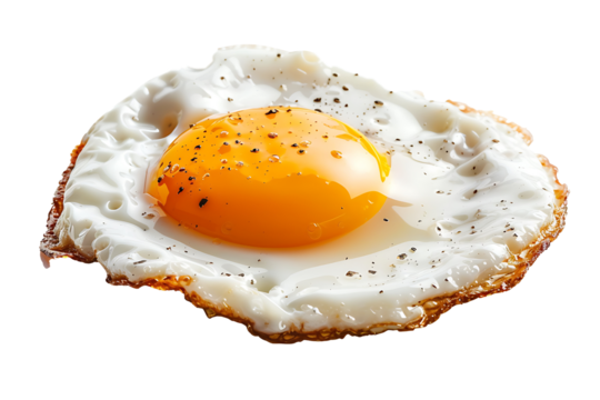 fried egg on white background - Powered by Adobe