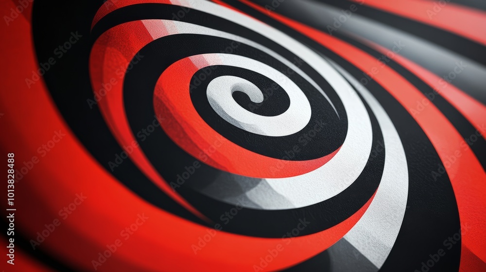 Poster abstract red and black spiral pattern background